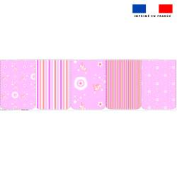 Lot de 5 coupons éponge pour serviettes de table pour enfant motif licorne et pégase rose - Création Lili Bambou Design