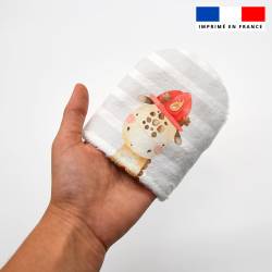 Kit mini-gants nettoyants motif animaux pompiers