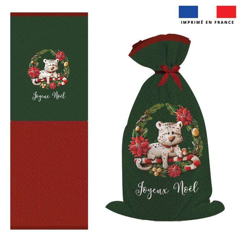 Kit hotte de Noel motif panthère Christmas - Création Stillistic