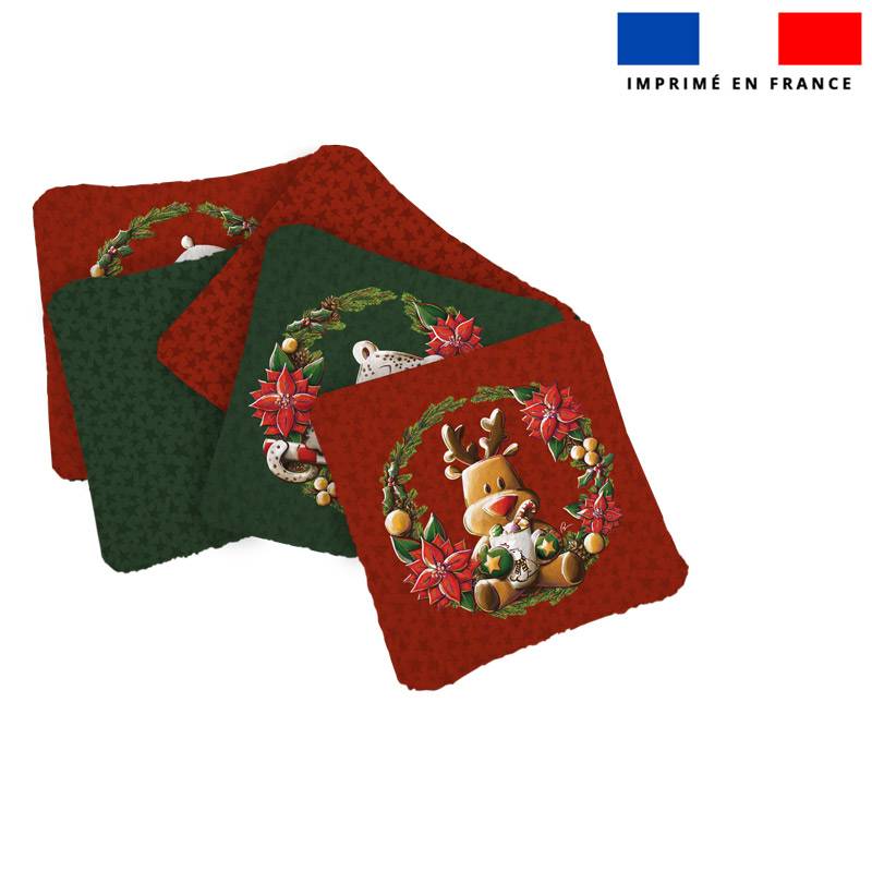 Coupon lingettes lavables motif animaux Christmas - Création Stillistic