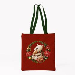 Coupon pour tote-bag motif ours Christmas - Création Stillistic