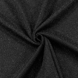 Tissu pailleté stretch noir