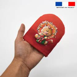Kit mini-gants nettoyants motif animaux de Noël - Création Stillistic
