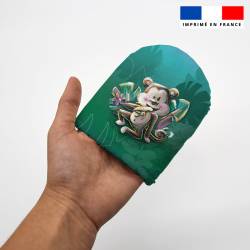 Kit mini-gants nettoyants motif singe jungle - Création Stillistic