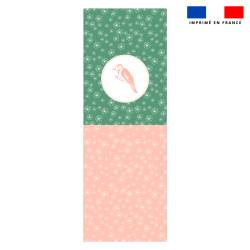Kit hotte de Noel motif oiseau rose - Création Lili Bambou Design