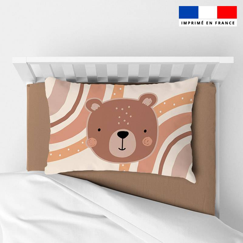 Coupon oreiller imprimé petit ourson