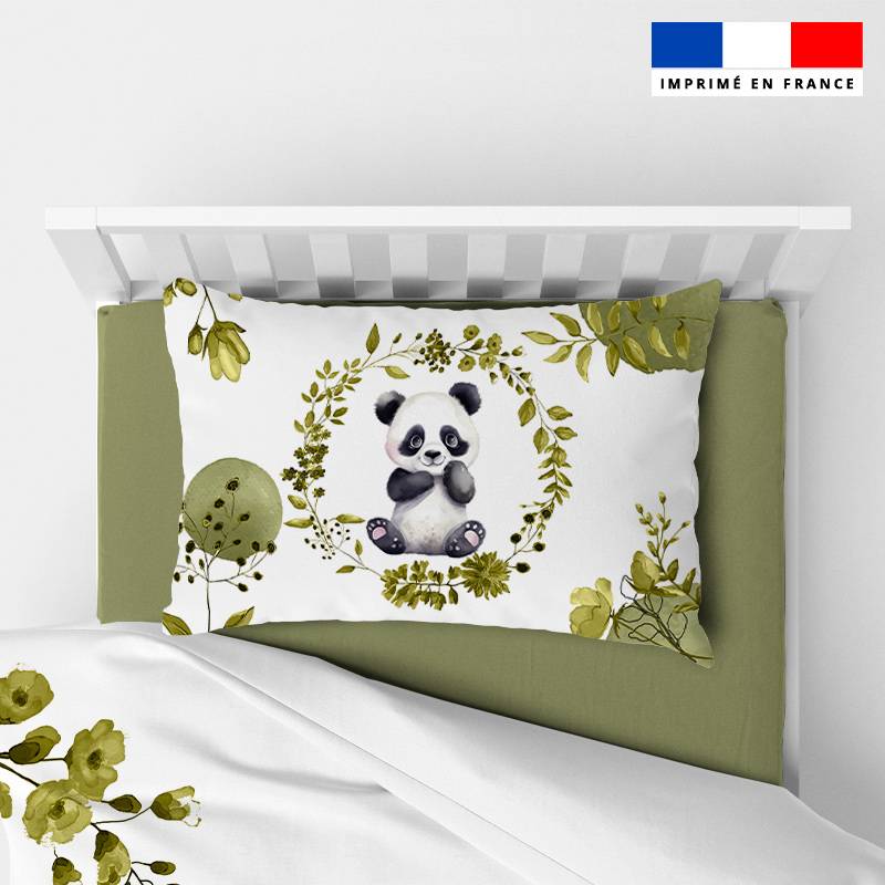 Coupon oreiller imprimé panda aquarelle