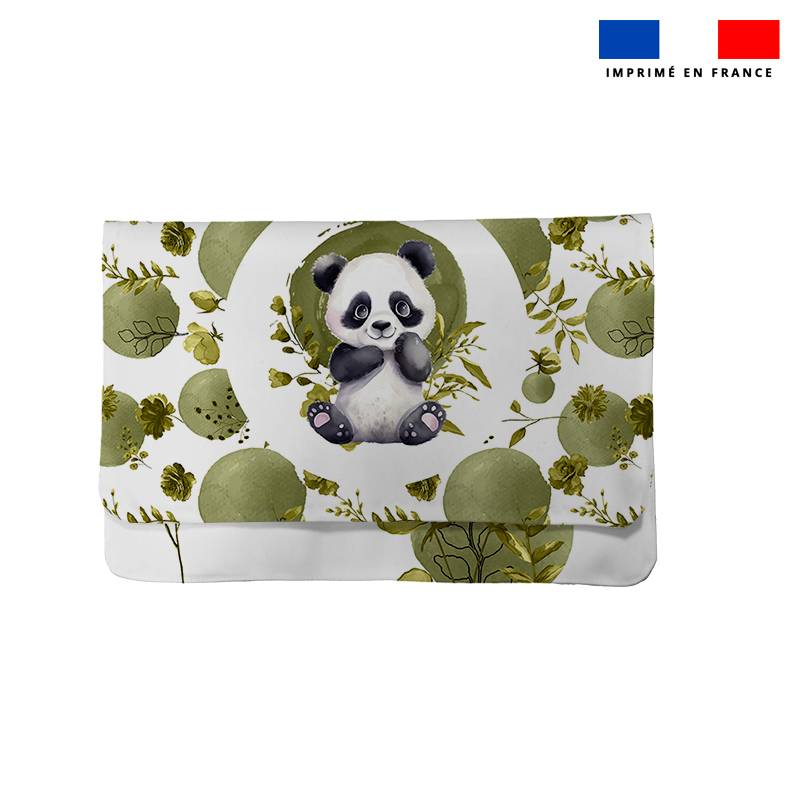 Kit pochette ardoise motif  panda aquarelle