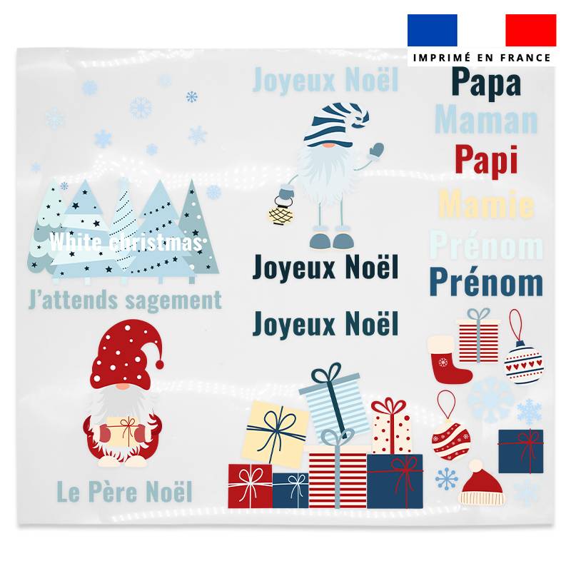 Planche DTF de transfert textile personnalisée - Lutin de Noël