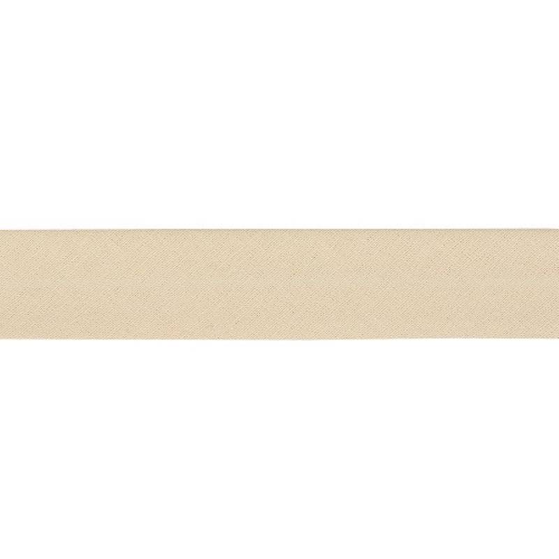 Biais en coton 20 mm beige clair