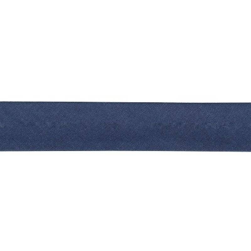 Biais en coton 20 mm bleu marine
