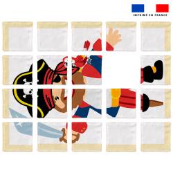 Patron imprimé pour jeu de puzzle 2 en 1 motif pirate