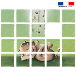 Patron imprimé pour jeu de puzzle 2 en 1 motif chats - Création Stillistic