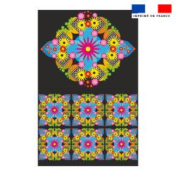 Kit pochette motif fleur 3 - Création Lita Blanc