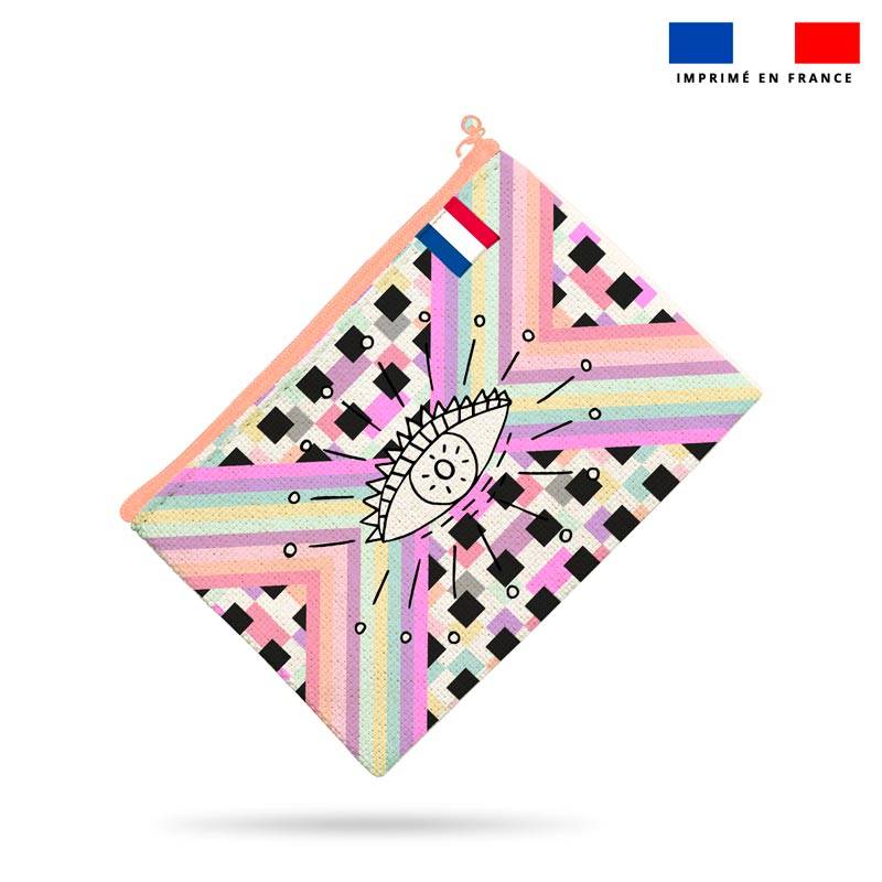 Kit pochette motif oeil - Création Lili Bambou Design