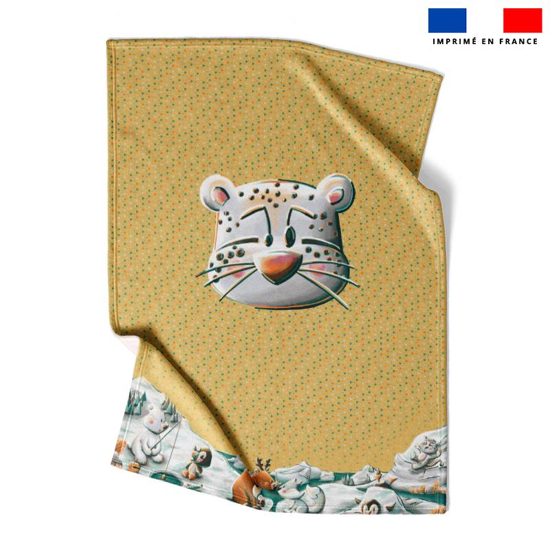 Coupon couverture imprimé tigre polaire - Création Stillistic