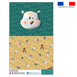 Kit pochette motif animaux du froid ours - Création Stillistic