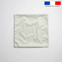 coupon - Coupon 150cm - Vichy vert tilleul 3mm - Fond blanc - Burlington 170 gr/m² - 146 cm