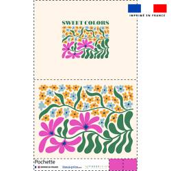 Kit pochette motif flowers sweet colors