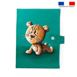 Patron imprimé pour protège carnet de santé motif bébé guépard - Création Stillistic