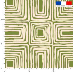 Forme abstraite géométrique rétro - Fond vert