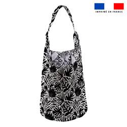 coupon - Kit sac seau réversible jungle SAXO noir et blanc - Édition Limitée - Tissu imperméable 300gr/m² - 