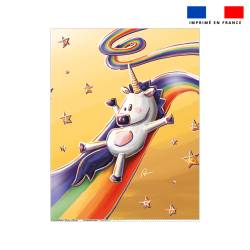 Coupon couverture imprimé licorne toboggan - Création Stillistic