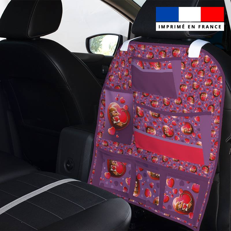 Patron pour organisateur de voiture motif loutre + Coupon pochette Offert - Création Stillistic