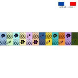 Coupon lingettes lavables motif jonquilles - Création Cat&Colours