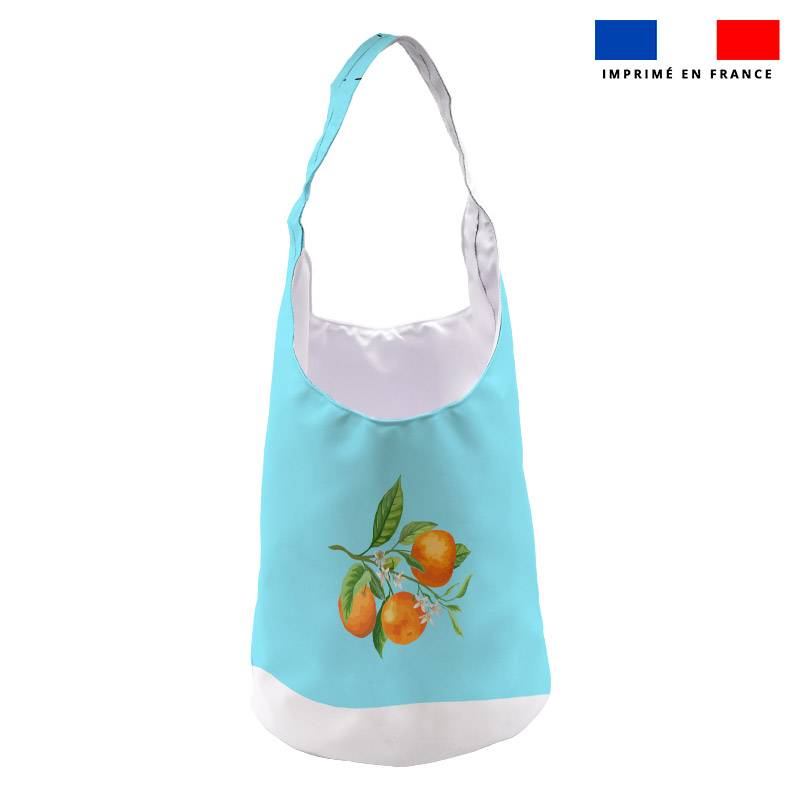 Kit sac seau motif oranges et fleurs d'oranger