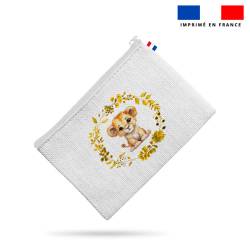 Patron pour organisateur de voiture motif lionceau aquarelle + Coupon pochette Offert