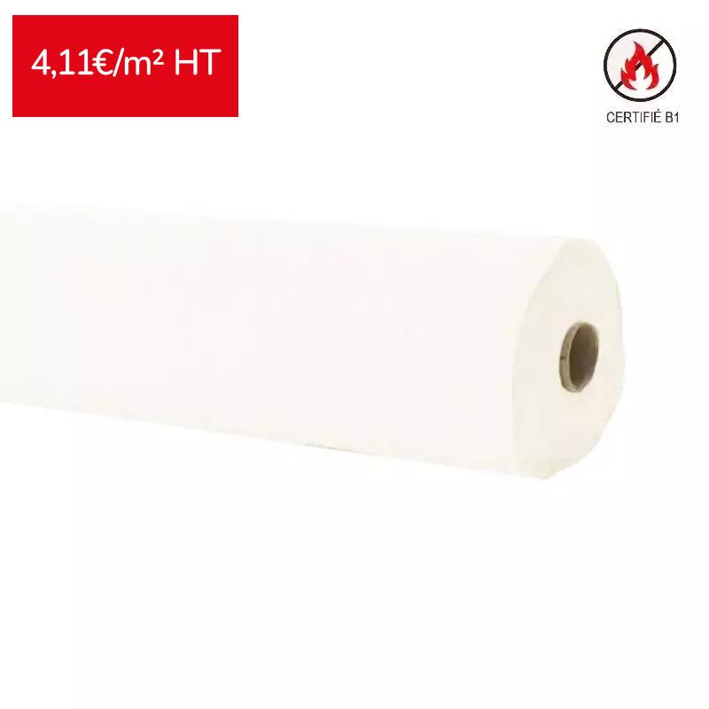 Rouleau 20m Toile polyester ignifugée B1 blanc