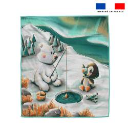 Coupon pour serviette de plage motif aventure polaire - Création Stillistic