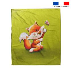 Coupon serviette de plage motif renard - Création Stillistic