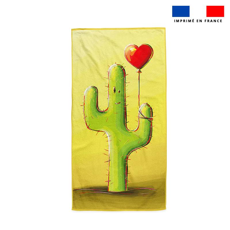 Coupon serviette de plage motif cactus - Création Stillistic