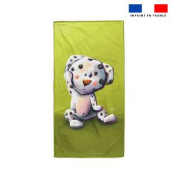 Coupon serviette de plage motif bébé dalmatien - Création Stillistic