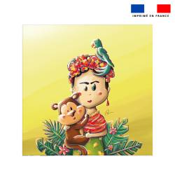 Coupon serviette de plage motif Frida - Création Stillistic