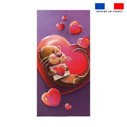 Coupon serviette de plage motif loutre - Création Stillistic