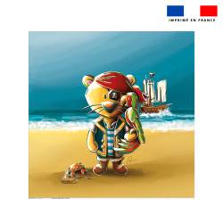 Coupon serviette de plage motif pirate - Création Stillistic