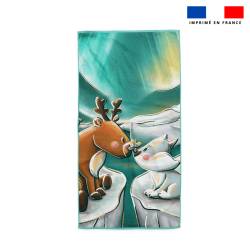 Coupon serviette de plage motif animaux polaires - Création Stillistic