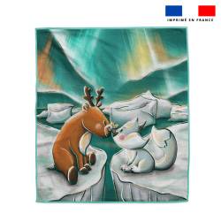 Coupon serviette de plage motif animaux polaires - Création Stillistic