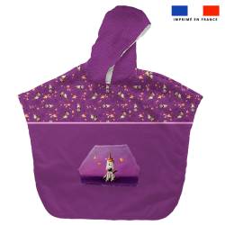 Kit poncho de bain violet...