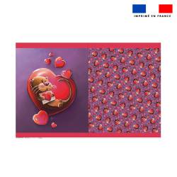 Kit sac à jouets motif loutre coeur - Création Stillistic