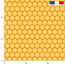 Alvéole d'abeille - Fond jaune