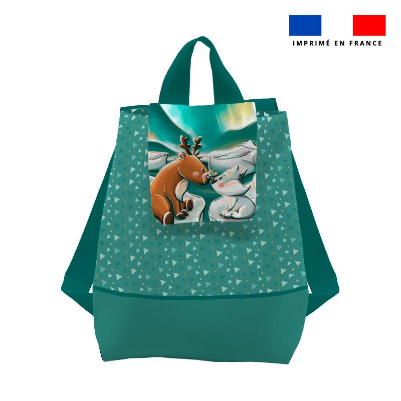 Kit sac à dos enfant motif animaux du froid - Création Stillistic