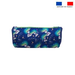 Kit trousse double compartiment motif ours polaire + 1 trousse assortie - Création Stillistic