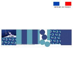 Kit trousse double compartiment motif ours polaire + 1 trousse assortie - Création Stillistic