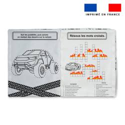 Kit livre à colorier jeux thème voiture