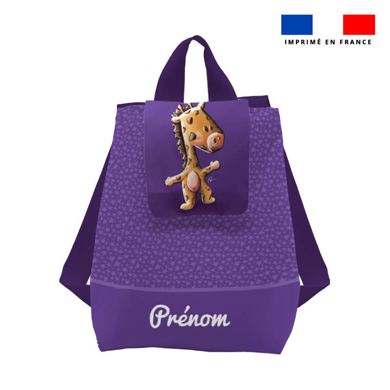 Kit sac à dos enfant personnalisé - Bébé girafe - Création Stillistic