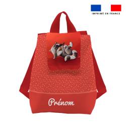 Kit sac à dos enfant personnalisé - Raton laveur - Création Stillistic